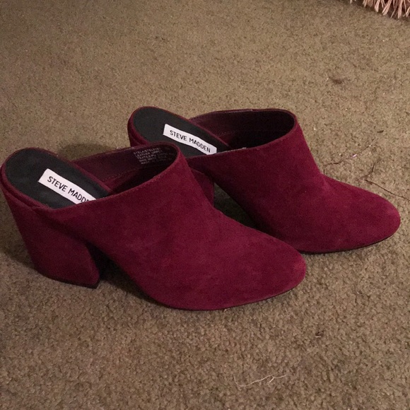 Steve Madden Shoes - STELA Burgundy Mules